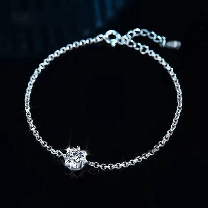 Moissanite Hópehely Karkötő