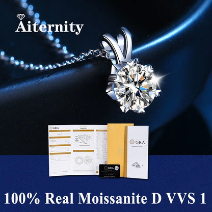 Moissanite Igazi Női Nyaklánc