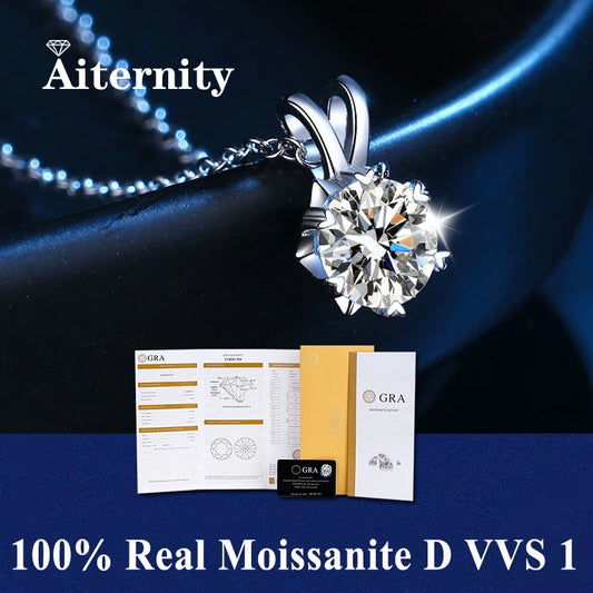 Moissanite Igazi Női Nyaklánc