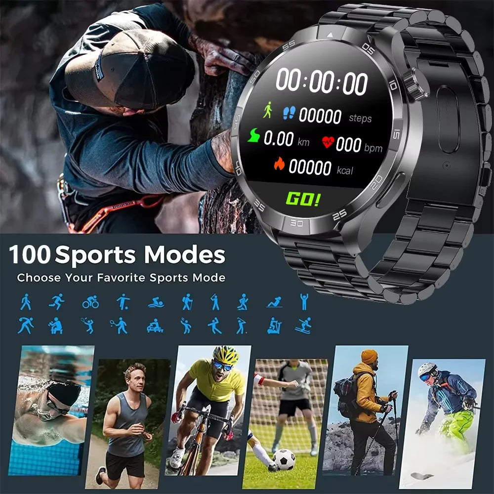 OutdoorTech GPS Sportos Okosóra Férfiaknak - 1,85 Hüvelykes AMOLED Kijelző NFC és HD Hívás IP68 Vízálló