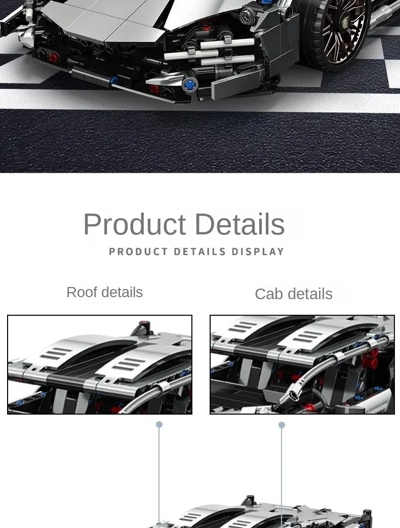 RC Autó Tech Racer Építő Játék