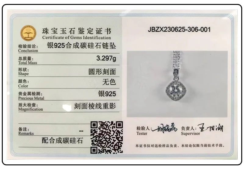 Moissanite Medál Aiternity 925