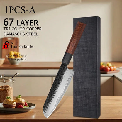 WXCOO Santoku Kés Damascus Pro