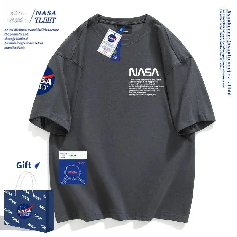 NASA-Baumwoll-T-Shirt, atmungsaktives Muster