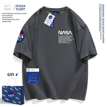 NASA-Baumwoll-T-Shirt, atmungsaktives Muster