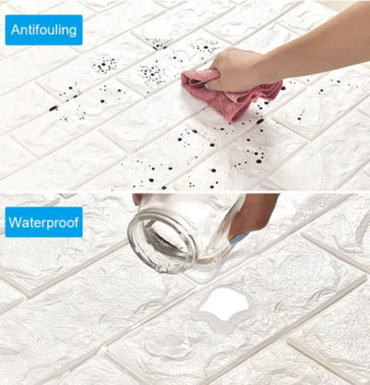3D Tégla Tapéta Vízálló DZQCN