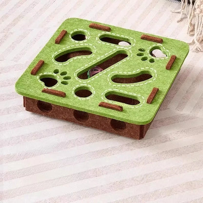Macska Rejtvény Játék Filcből Készült Puzzle Doboz Labdás Edző Játék - Beltéri Edzés És Szórakozás