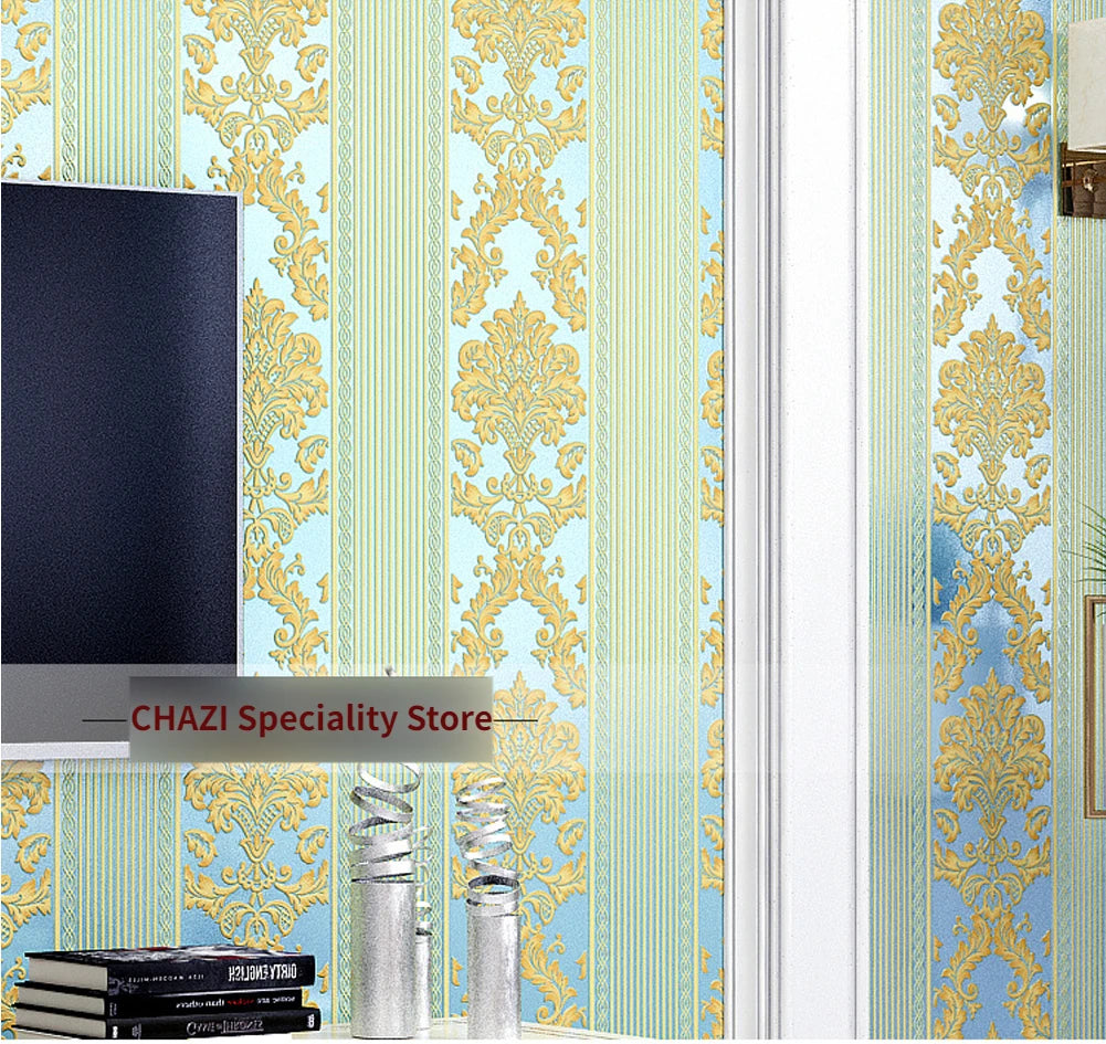 Dzqcn 3D Damask Tapéta Otthon