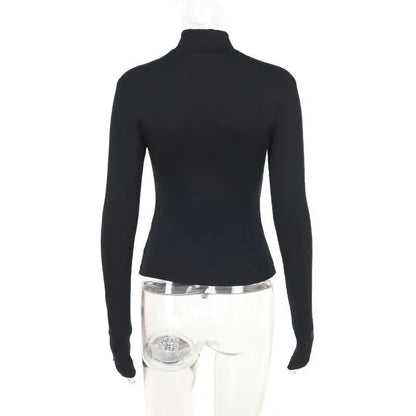 Turtleneck Black Goth Top