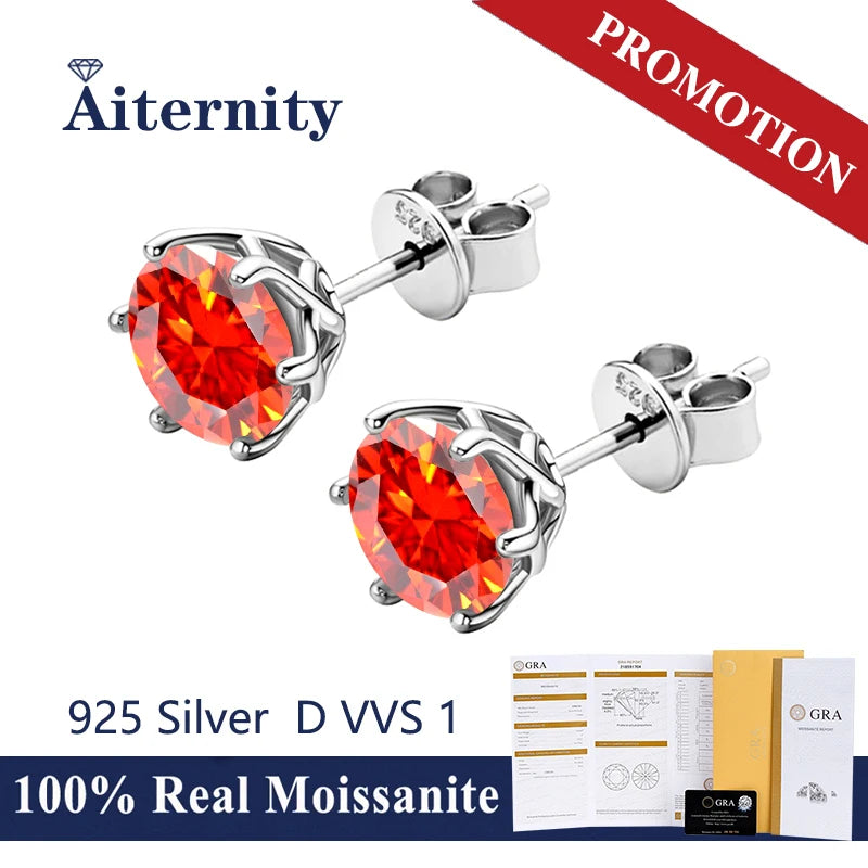 AITERNITY Moissanite Fülbevaló