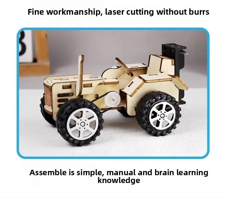 Traktor Modell 3D Fa Kirakó