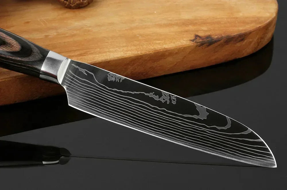 Damascus Konyhakés Éles Santoku