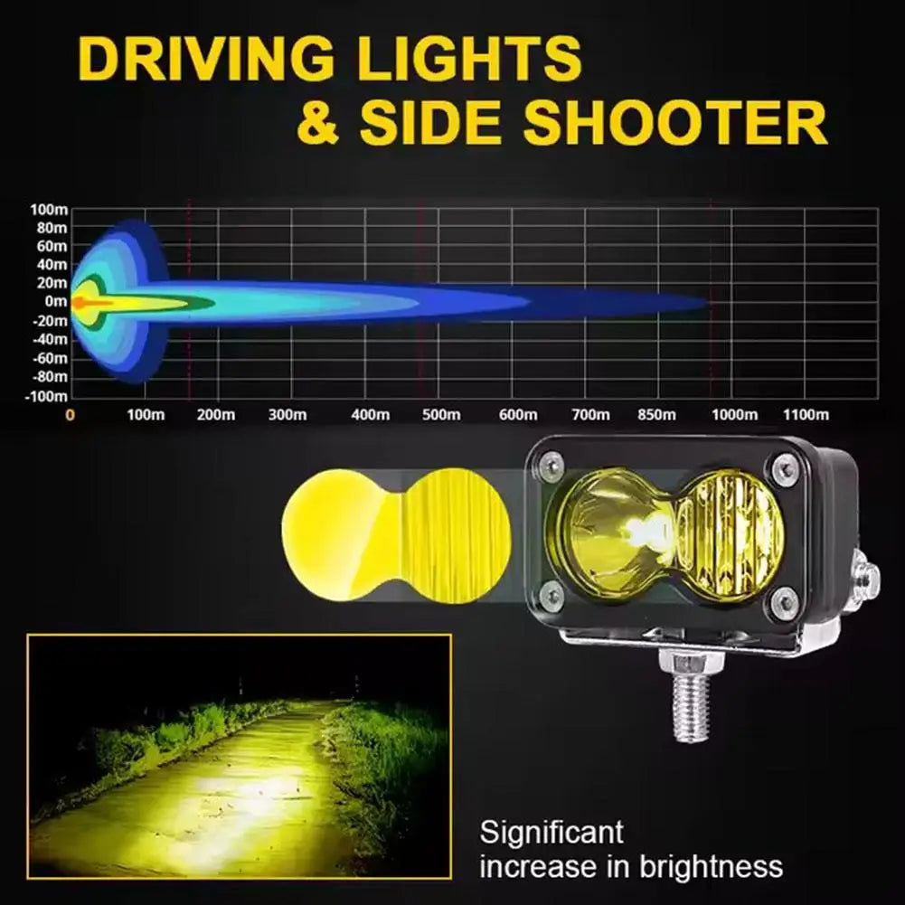 LED Pod Autó Lámpa Fehér Sárga