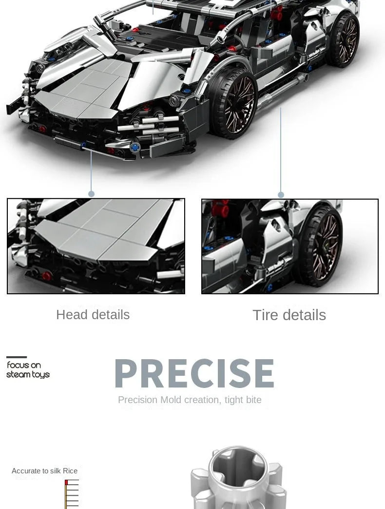 RC Autó Tech Racer Építő Játék