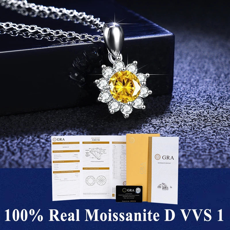 Moissanite Igazi Női Nyaklánc
