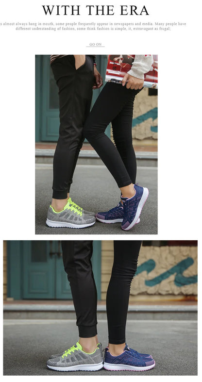 Női Sportos Cipő - Légáteresztő Hálós Sneaker