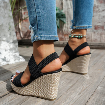 Bequeme Sandalen aus Stoff
