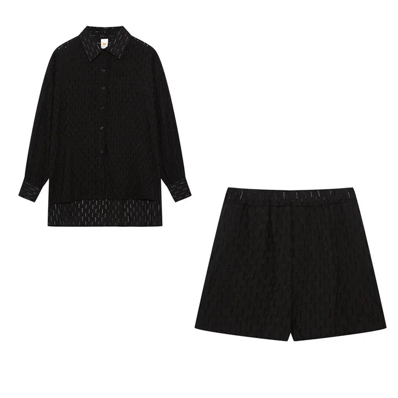 Női Suit Set Jacquard Ing