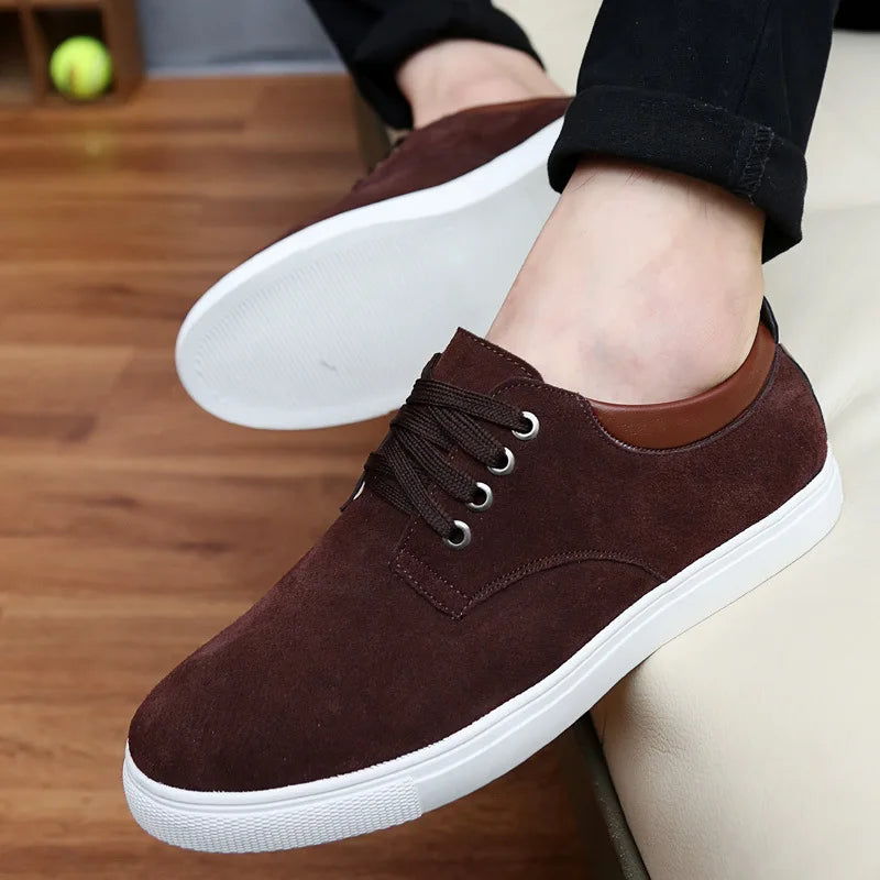 Férfi Divatos Sneaker - Velúr Bőr Casual Cipő Nagy Méretben