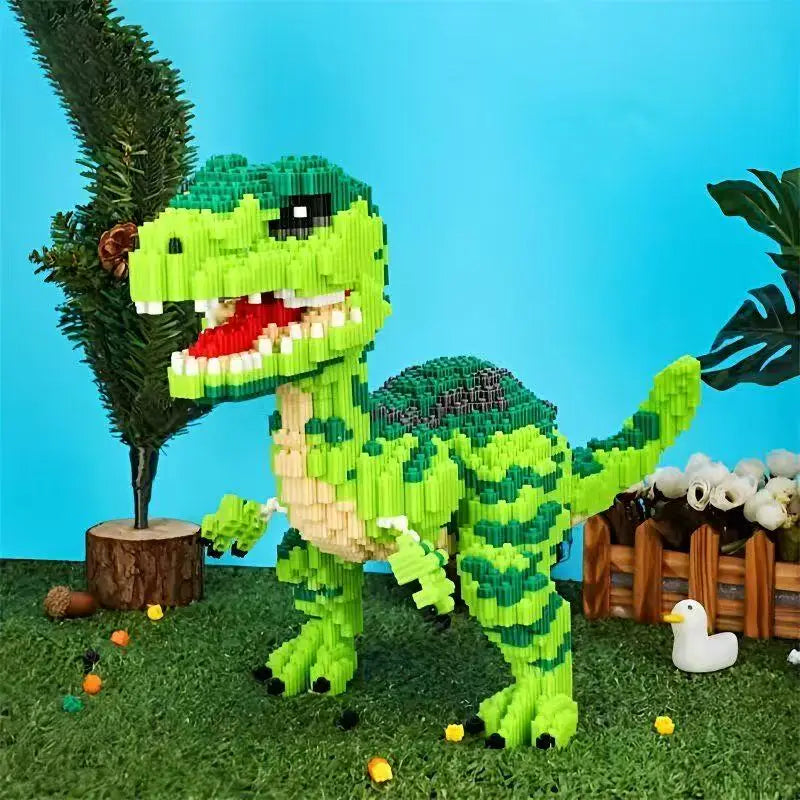 Zöld Dinó Építő Blokkok - Lego Kompatibilis Otthoni Dekoráció és Oktatási Játék Gyerekeknek