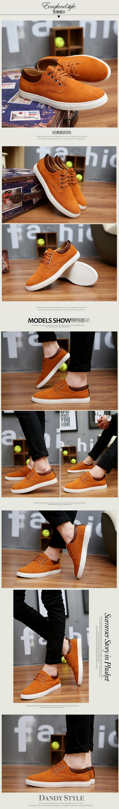 Férfi Divatos Sneaker - Velúr Bőr Casual Cipő Nagy Méretben