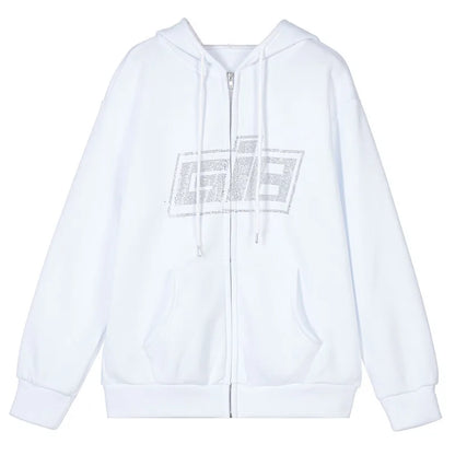 Liva Girl Gótikus Zip Hoodie