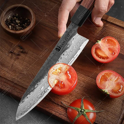WXCOO Santoku Kés Damascus Pro