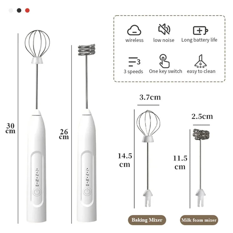Xiaomi 2in1 USB Tölthető Elektromos Konyhai Mixer - Tojásverő, Tejhabító, Kávékeverő