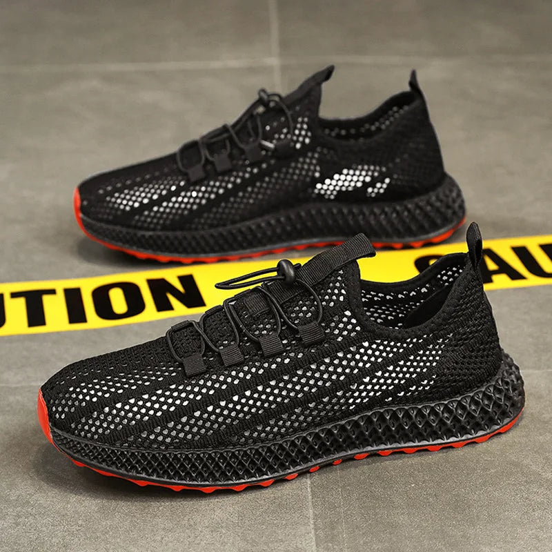 Férfi Casual Sneaker Mesh Slip-On - Légáteresztő Lapos Talpú Cipő Nagy Méret