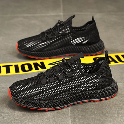 Férfi Casual Sneaker Mesh Slip-On - Légáteresztő Lapos Talpú Cipő Nagy Méret