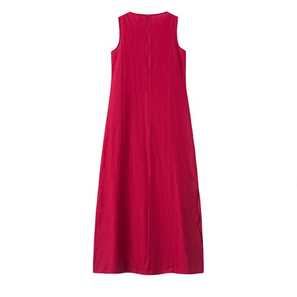 Damen-Boho-Kleid mit V-Ausschnitt