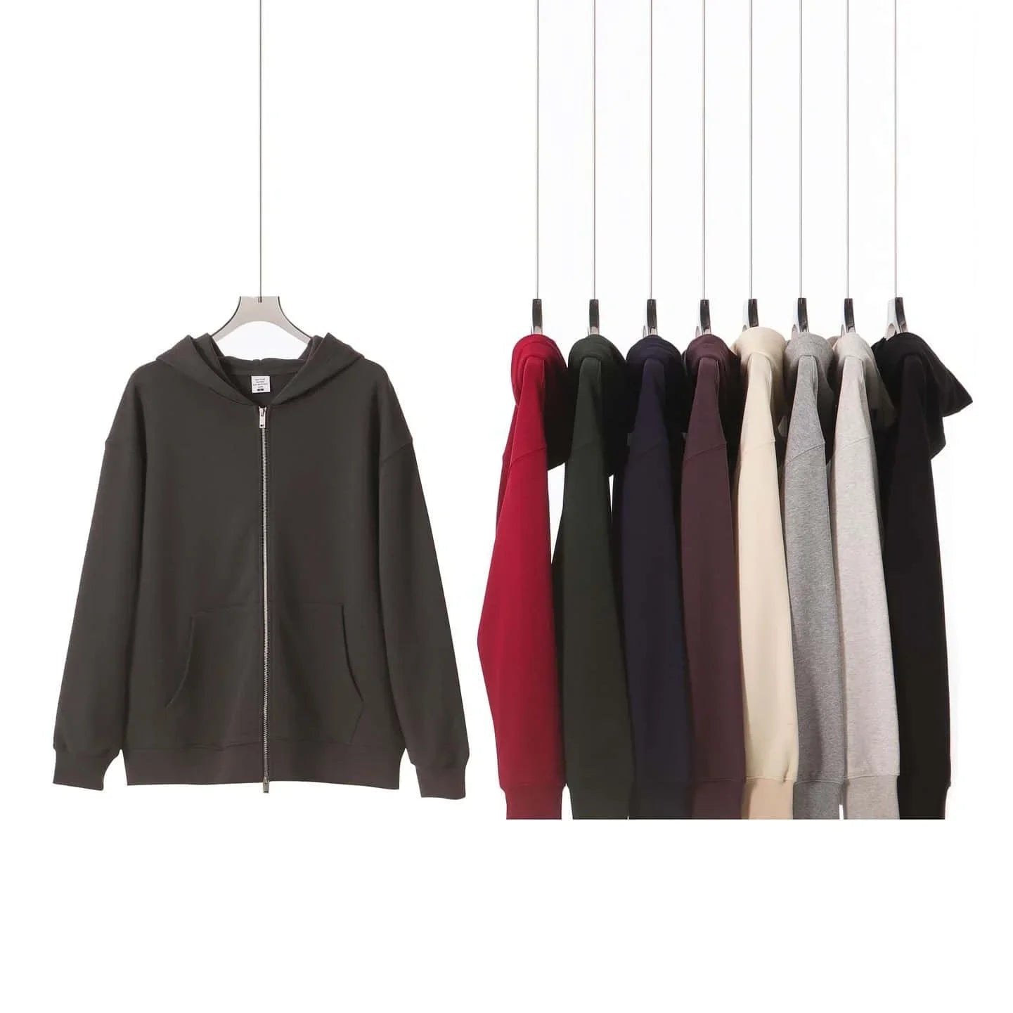 Férfi Meleg Fleece Zip Hoodie