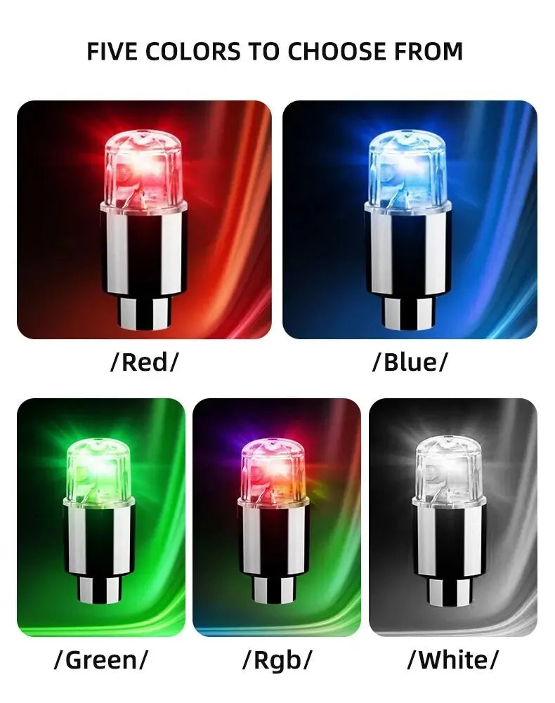 LED Szelep Fények 4 Db Színes