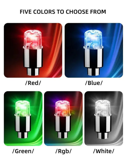 LED Szelep Fények 4 Db Színes