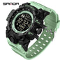SANDA Herrenuhr, wasserdicht, LED
