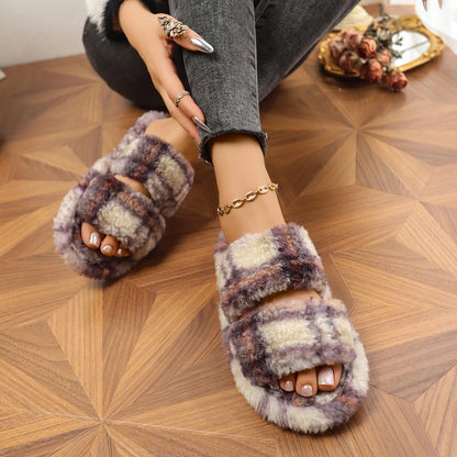 Schuhe mit flauschigem Obermaterial, bequem
