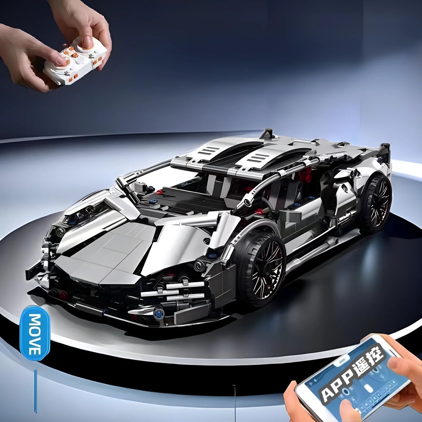 RC Autó Tech Racer Építő Játék