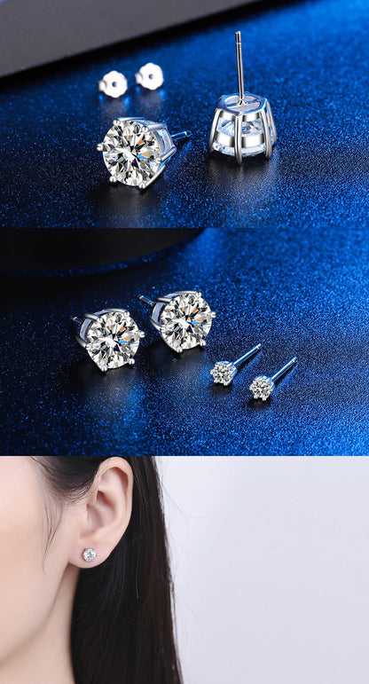 Moissanite Fülbevaló Uniszex