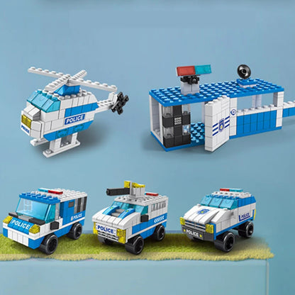 6in1 Rendőrségi Építő Készlet