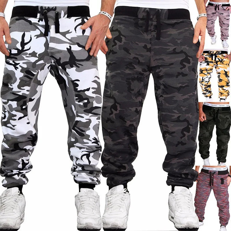 Camo Férfi Edzés Cargo Nadrág