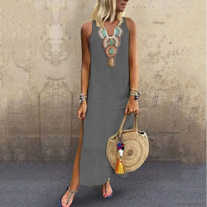 Suit Set Boho Női Ruha Vnyakú