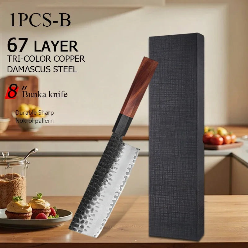 WXCOO Santoku Kés Damascus Pro