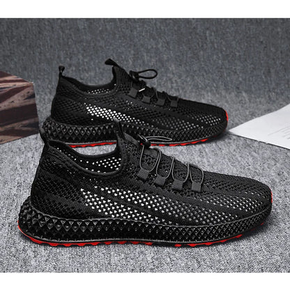 Férfi Casual Sneaker Mesh Slip-On - Légáteresztő Lapos Talpú Cipő Nagy Méret