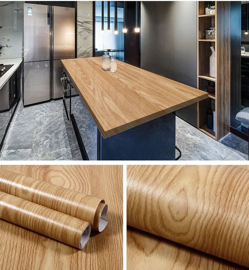 Wood Pattern Self-Adhesive Wall Film