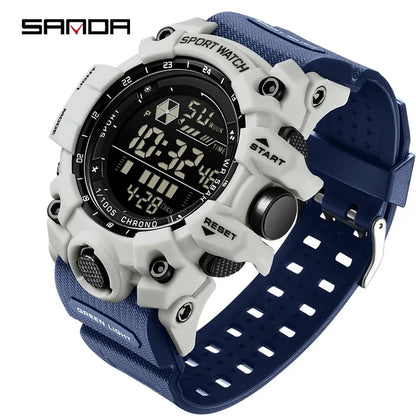 SANDA Herrenuhr, wasserdicht, LED