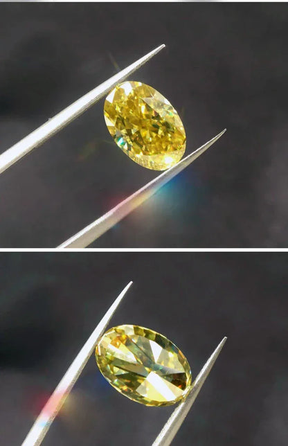 0.5-6ct Rare Colored Moissanite Loose Stone Real VVS1 Lab Grown Princess Crystal Yellow Pink Certified Heart Moissanite Diamonds - BAALAAZ