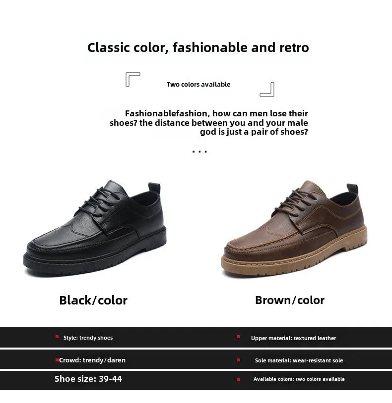Férfi Luxus Bőr Cipő Olasz Oxford - Klasszikus Üzleti Brogue Loafer Barna