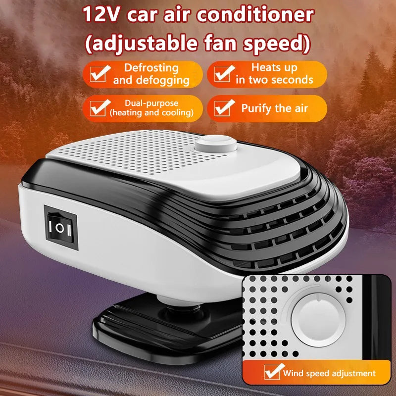 Xiaomi 360° Forgatható Autó Fűtőventilátor 12V/24V - Gyors Melegítés, Állítható Sebesség
