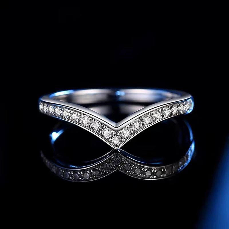 Moissanite Gyűrű 925 Nőknek