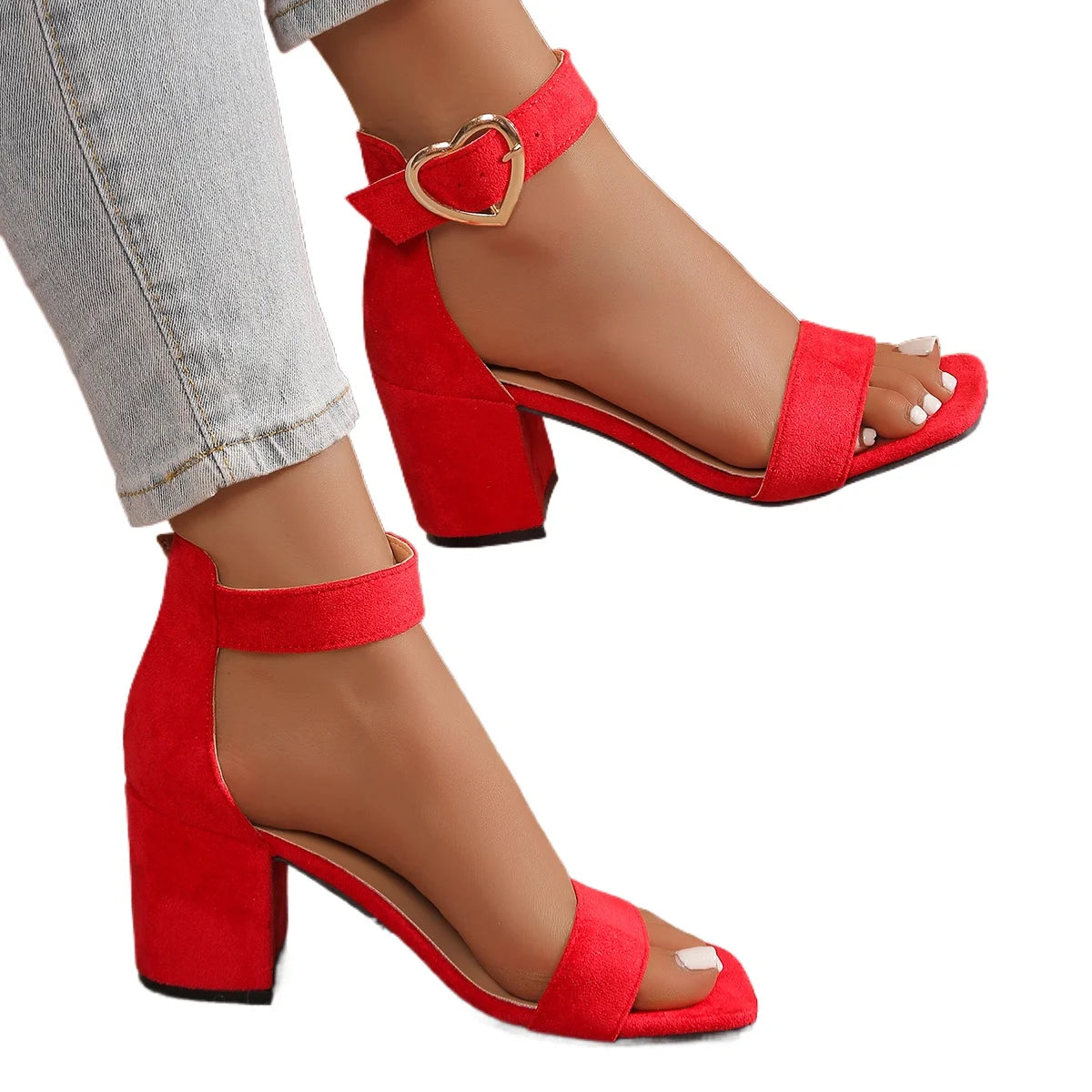 RZSMTYA Damenschuhe mit angesetztem Absatz